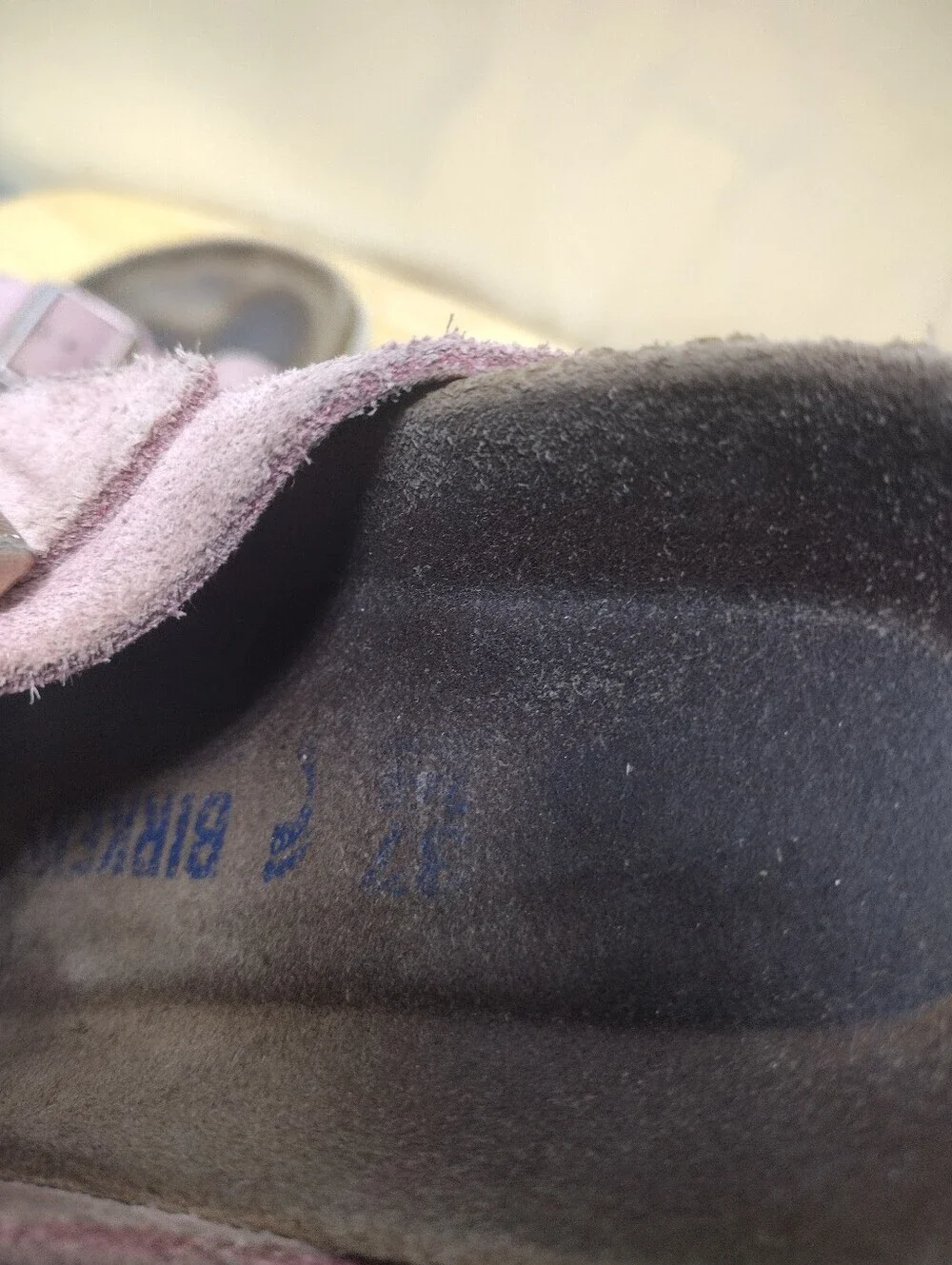 BIRKENSTOCK Arizona 37 / 6 Pink Suede Slides 2 Strap Slip-on Sandals